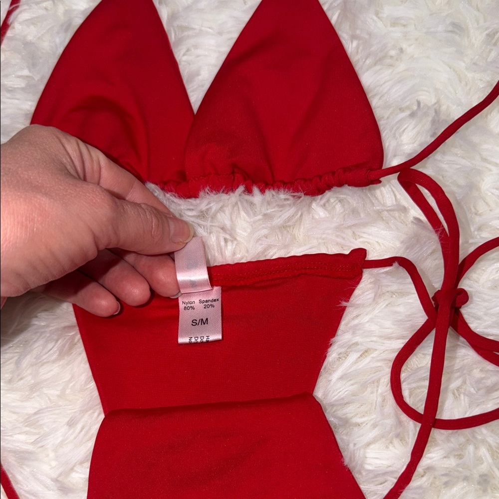 Red Triangle Bikini Set - Picture 6 of 7